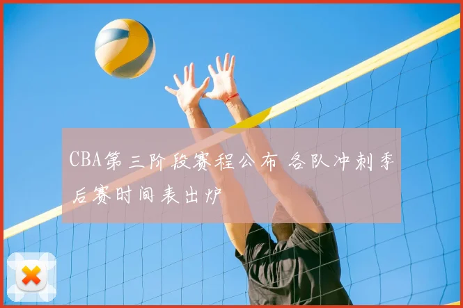 CBA第三阶段赛程公布 各队冲刺季后赛时间表出炉